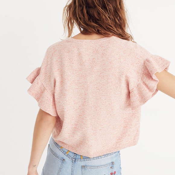 Madewell Ruffle Sleeve Sweater Tee XS - Picture 7 of 8